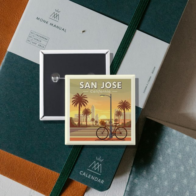 Vintag San Jose California Button (Von Creator hochgeladen)