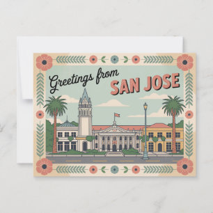 Vintag San José Postkarte   Grüße aus
