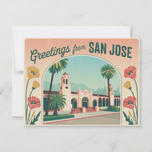 Vintag San José Postkarte   Grüße aus
