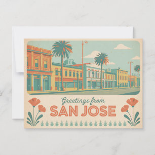 Vintag San José Postkarte   Grüße aus