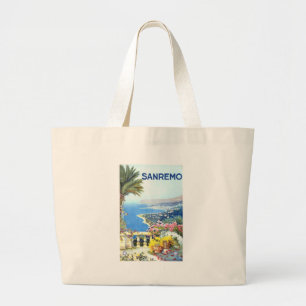 Vintag San Remo Italien Reisen Jumbo Stoffbeutel