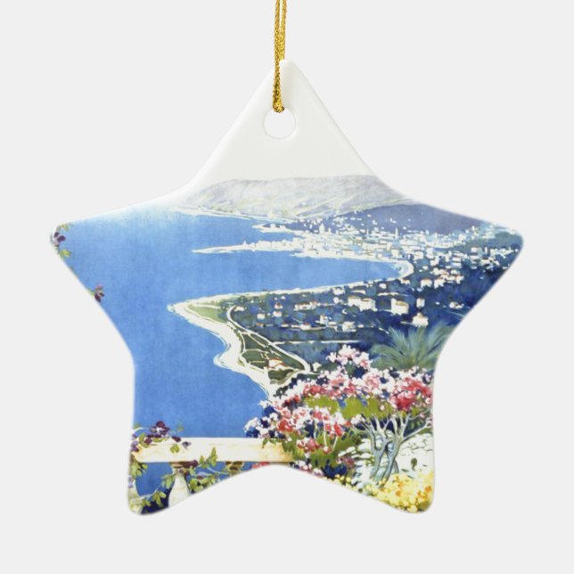 Vintag San Remo Italien Reisen Keramik Ornament (Vorne)
