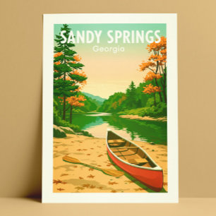 Vintag Sandy Springs Georgia Postkarte