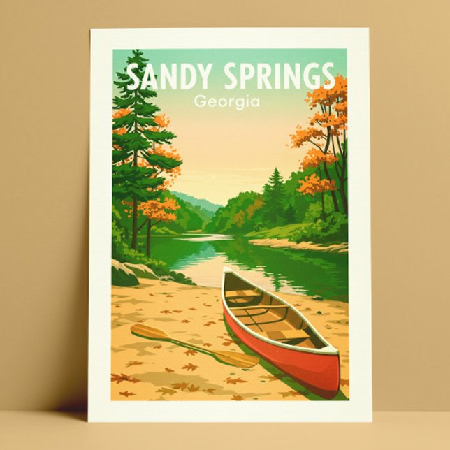 Vintag Sandy Springs Georgia Postkarte (Von Creator hochgeladen)