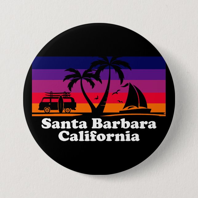 Vintag Santa Barbara California Button (Vorderseite)