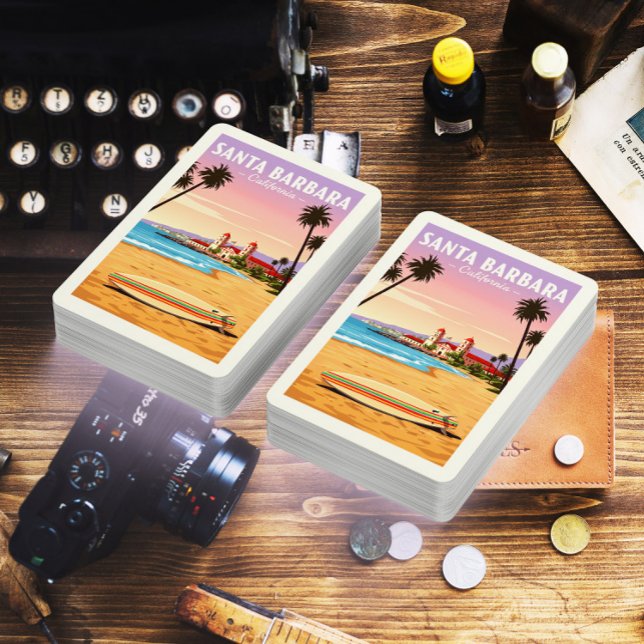 Vintag Santa Barbara California Spielkarten (Von Creator hochgeladen)