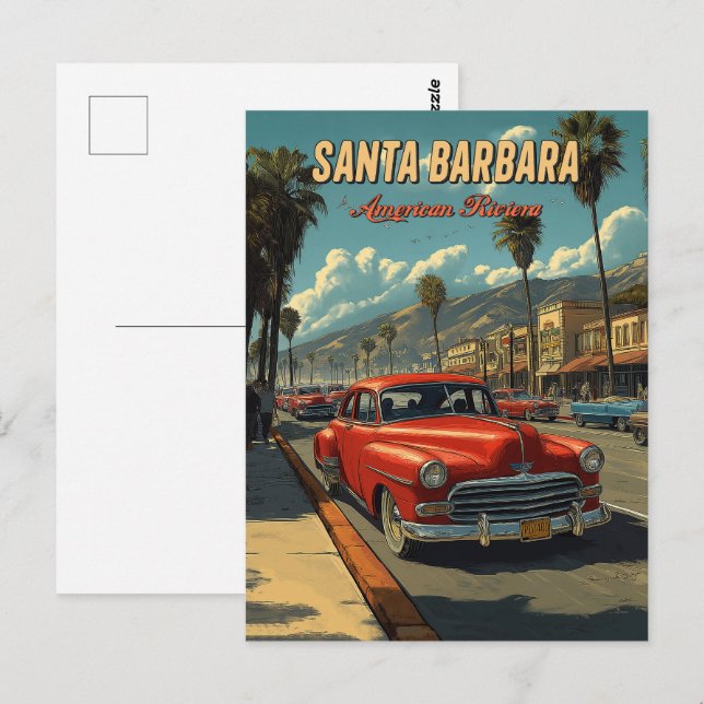 Vintag Santa Barbara, Kalifornien Postkarte (Vorne/Hinten)