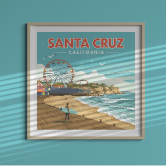 Vintag Santa Cruz Kalifornien Poster