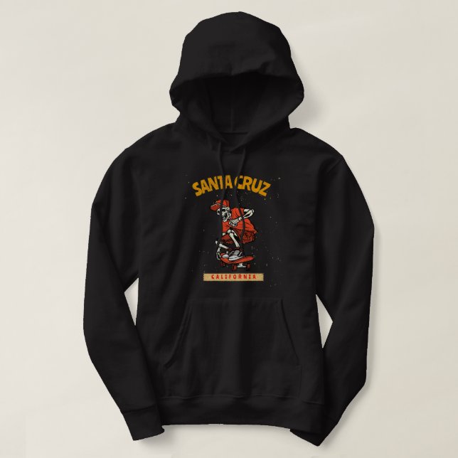 Vintag Santa Cruz Skelett Skateboarde Hoodie (Design vorne)
