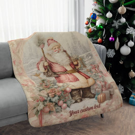 Vintag Santa Elegance Sherpadecke