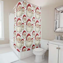 Vintag Santa Face Green
