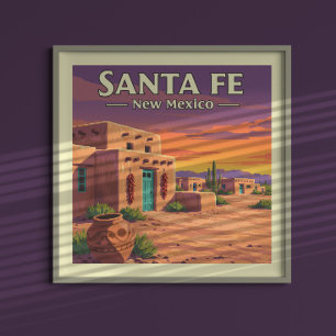 Vintag Santa Fe New Mexico Poster
