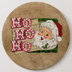 Vintag Santa Marquee Lights Ho Ho Button