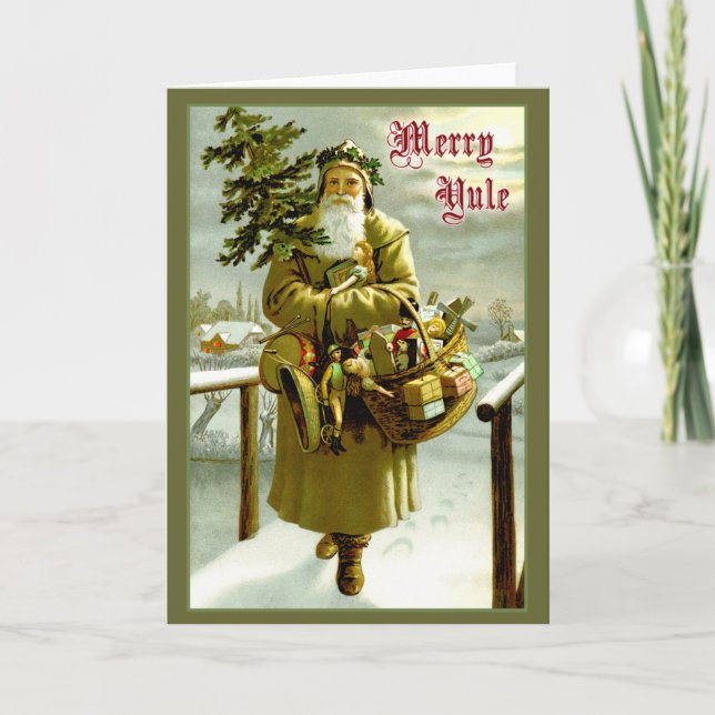 Vintag Santa - Merry Weihnachten (Vorderseite)