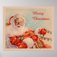 Vintag Santas Sleigh Ride Canvas
