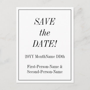 Vintag "Save the Date!" Postkarte