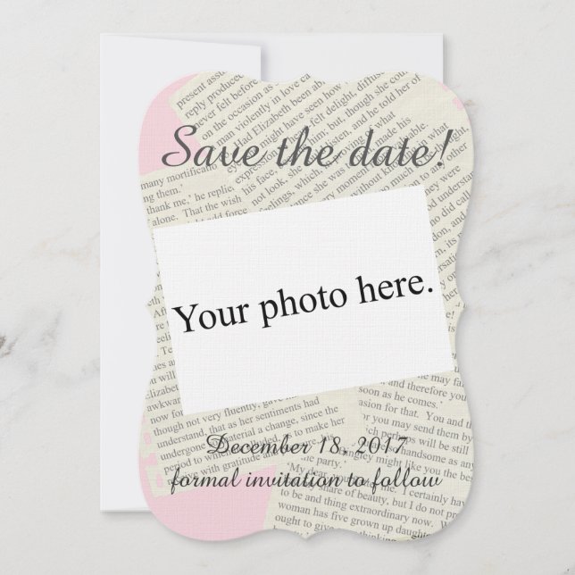 Vintag "Save the Date" Save The Date (Vorderseite)