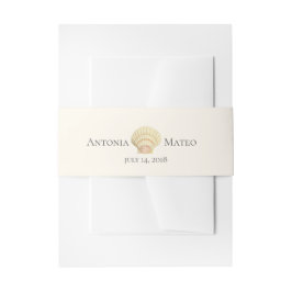 Vintag Scallop Single Seashell Wedding Einladungsbanderole