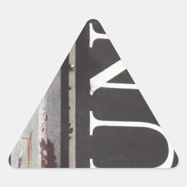 Vintag-Schlepptagebahn JUNK SIGN Dreieckiger Aufkleber (Vorderseite)