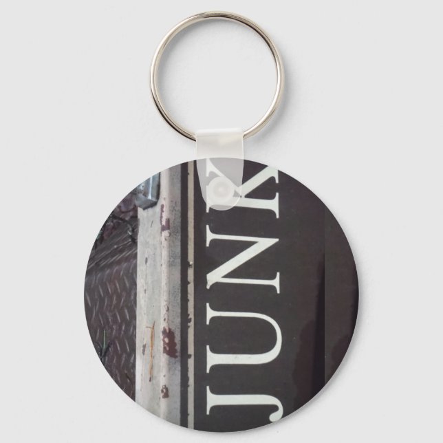 Vintag-Schlepptagebahn JUNK SIGN Schlüsselanhänger (Vorderseite)