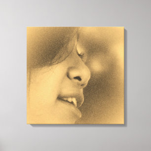 Vintag schöne Girl Wrapped Canvas Leinwanddruck
