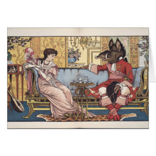 Vintag - Schönheit und die Tier-Illustration,