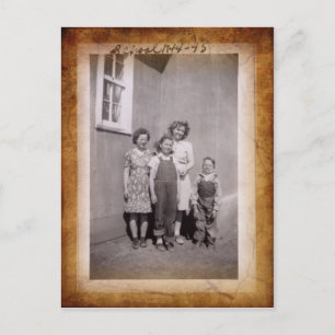 Vintag School Foto Postkarte