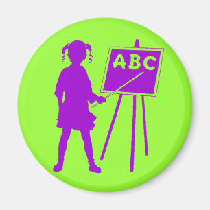 Vintag School Girl Magnet