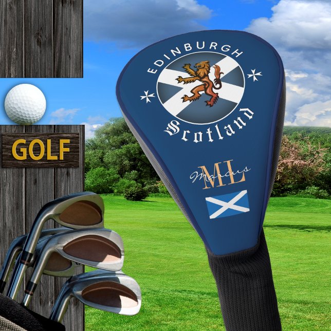Vintag Schottland Golfing, Edinburgh, Schottische  Golf Headcover (Scotland Golf Head Cover / Monogram, Rampant, City)