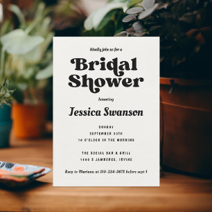 Vintag Schwarz-Weiß-Retro Einladung