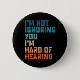 Vintag schwer zu hören ASL signierte Sprache Deaf Button