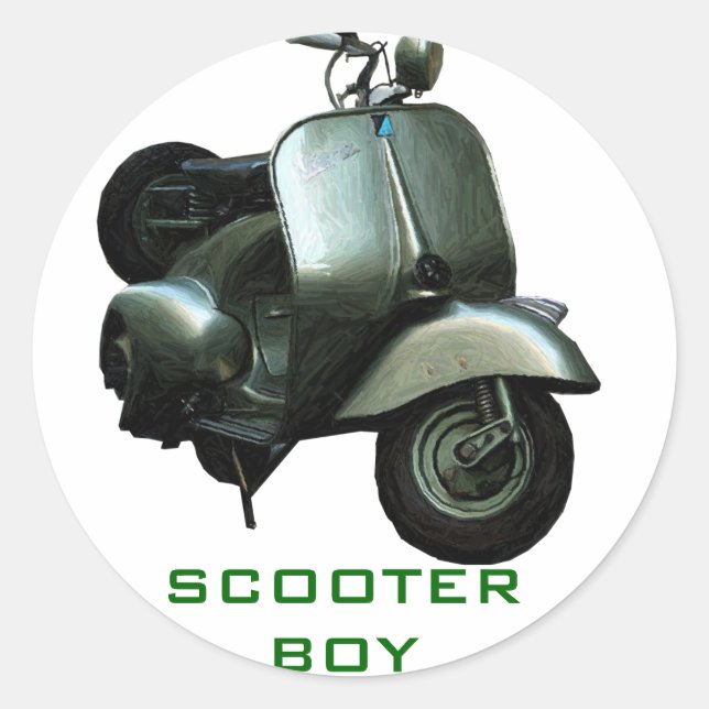 VINTAG SCOOTER BOY STICKER (Vorderseite)