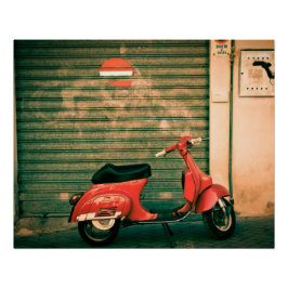 Vintag Scooter | Perfektes Poster | Rom