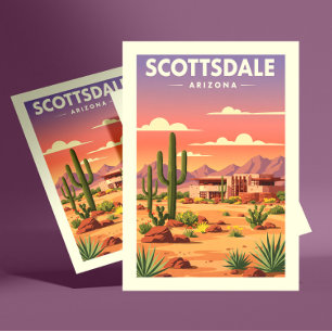 Vintag Scottsdale Arizona Postkarte