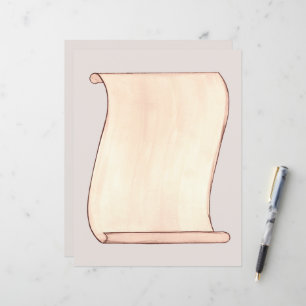 Vintag Scroll Scrapbook Journal Paper