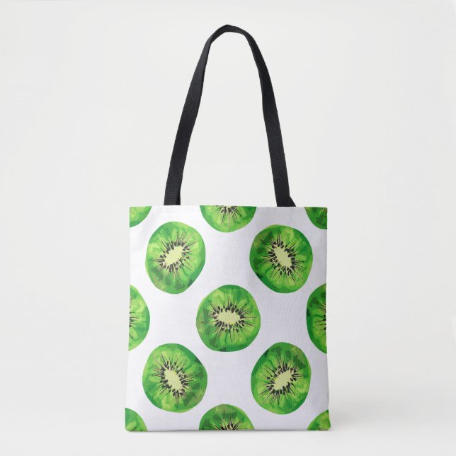 Vintag Seamless-Muster-Kiwi-Illustrationshand dr Tasche (Vorderseite)