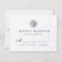 Vintag Seashell | RSVP für Hochzeitsszenarien Karte
