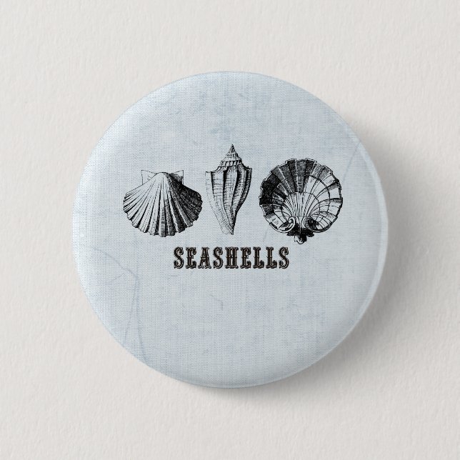 Vintag Seashells Button (Vorderseite)