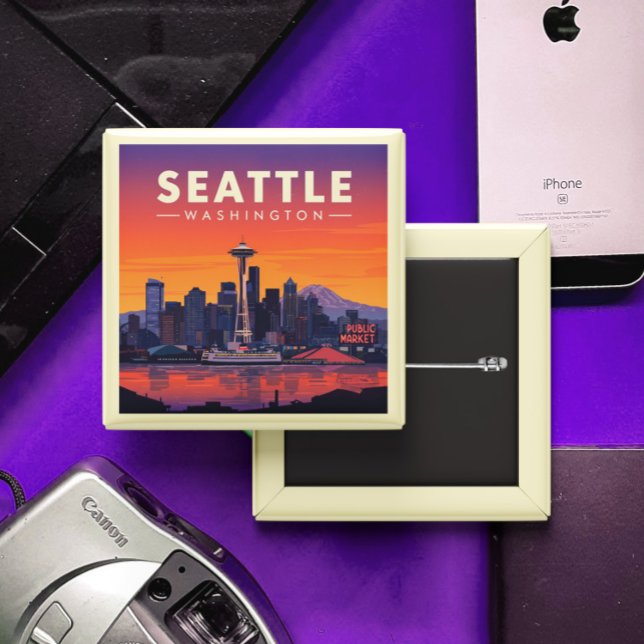 Vintag Seattle Washington Button (Von Creator hochgeladen)