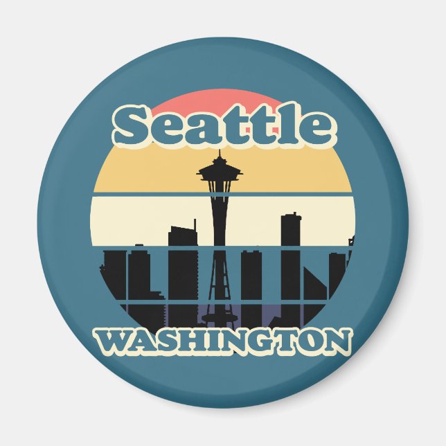 Vintag Seattle Washington Magnet (Vorne)