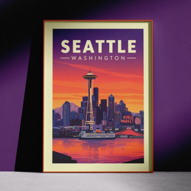 Vintag Seattle Washington Poster (Von Creator hochgeladen)