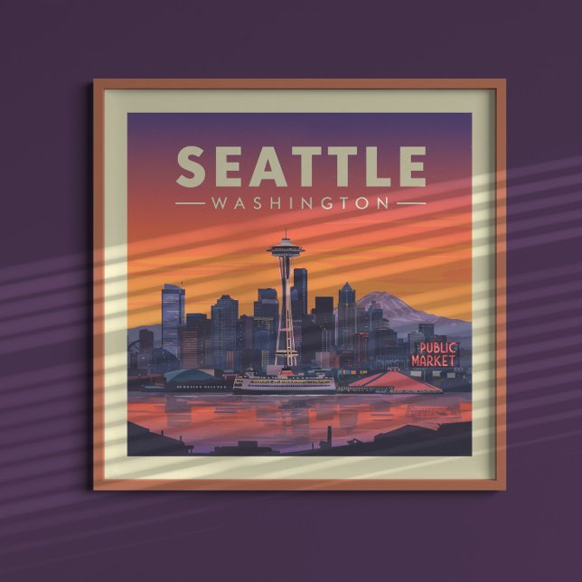 Vintag Seattle Washington Poster (Von Creator hochgeladen)