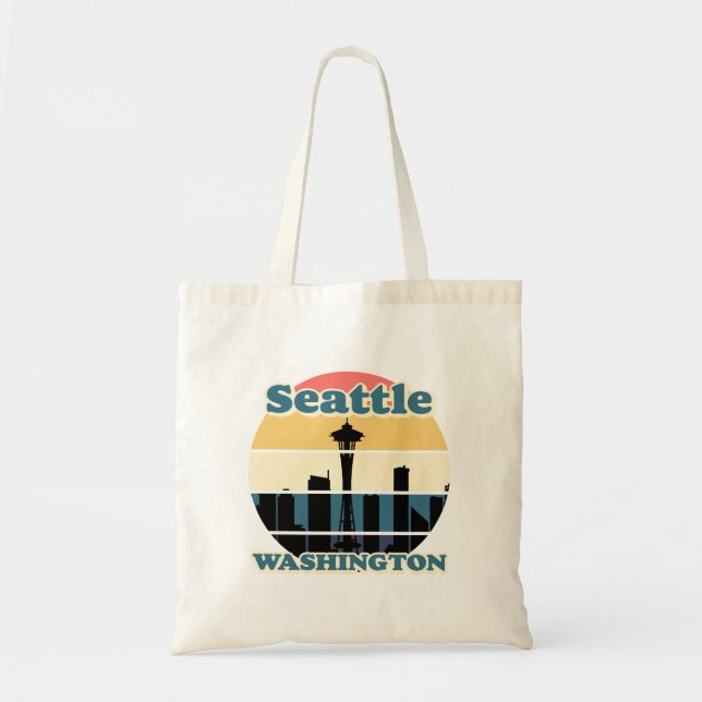 Vintag Seattle Washington Tragetasche (Vorne)