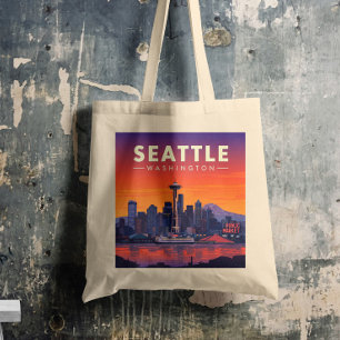 Vintag Seattle Washington Tragetasche