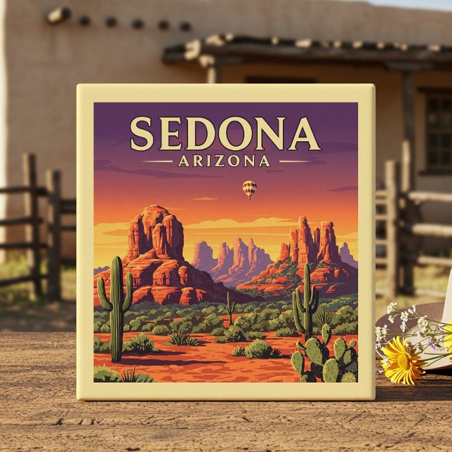 Vintag Sedona Arizona Fliese (Von Creator hochgeladen)