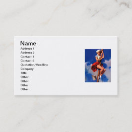 Vintag Segelboot Button UP Girl Visitenkarte