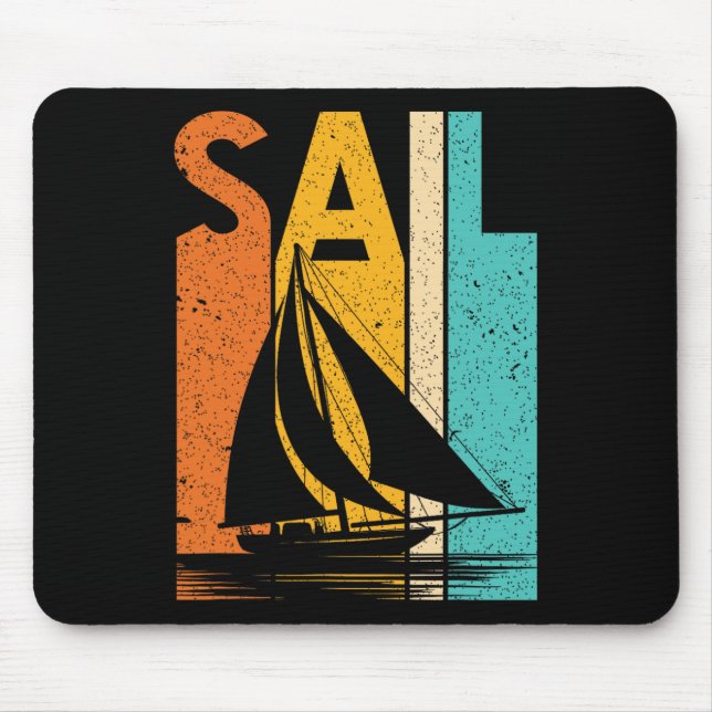 Vintag Segelboot Crew Bootshauptboot Mousepad (Vorne)