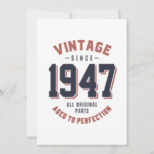 Vintag seit 1947 Geburtstagsgeschenk Dankeskarte
