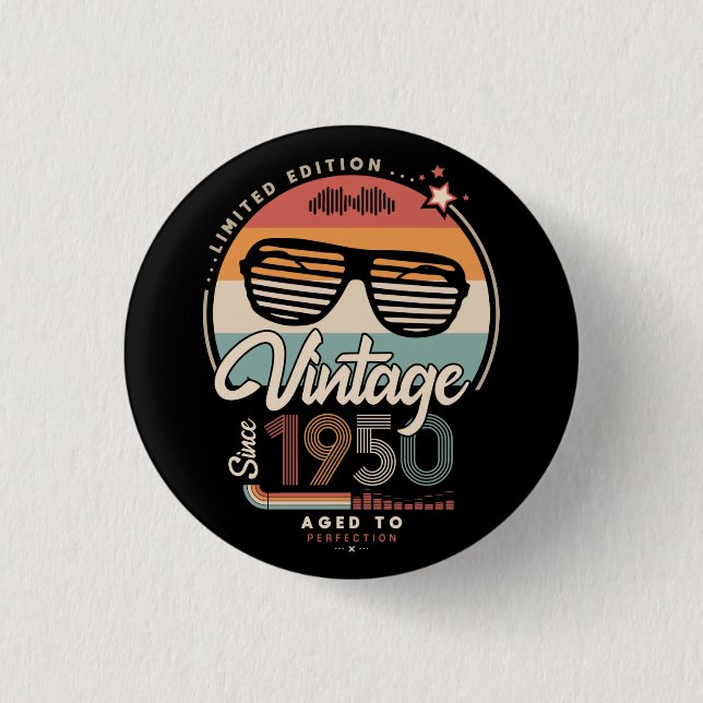 Vintag seit 1950 button (Vorderseite)
