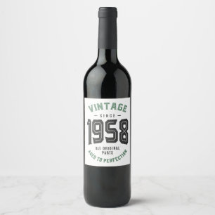 Vintag seit 1958 weinetikett